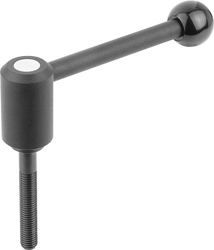 SPANNHEBEL GR.4 M24X90, A=134, FORM:0°, STAHL KUNSTSTOFFBESCHICHTET, KOMP:KUN...