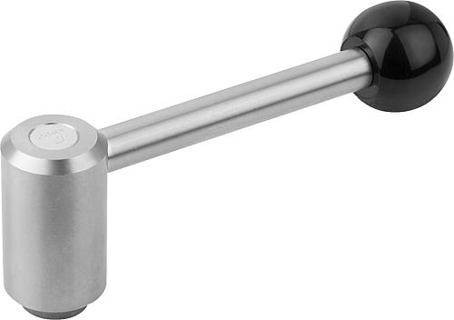SPANNHEBEL GR.4 M20, A=134, FORM:0°, EDELSTAHL 1.4305 BLANK, KOMP:KUNSTSTOFF