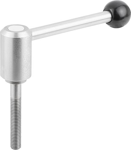 SPANNHEBEL GR.4 M20X90, A=134, FORM:0° EDELSTAHL 1.4305, KOMP:KUNSTSTOFF