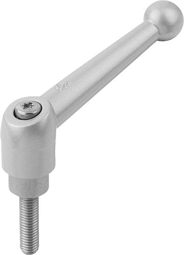 KLEMMHEBEL GR.5 M16X60 ZINK, SILBER-METALLIC, KOMP:EDELSTAHL