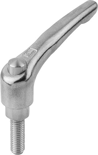 KLEMMHEBEL MIT SCHUTZKAPPE GR.3 M10X60 EDELSTAHL, ELEKTROLYTISCH POLIERT, KOM...