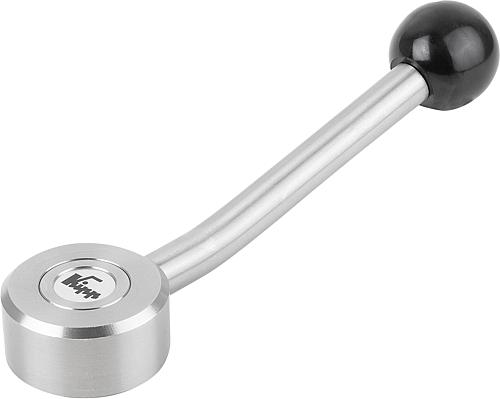 SPANNHEBEL FLACH GR.3 M16, A=145, FORM:15° EDELSTAHL 1.4305, KOMP:KUNSTSTOFF