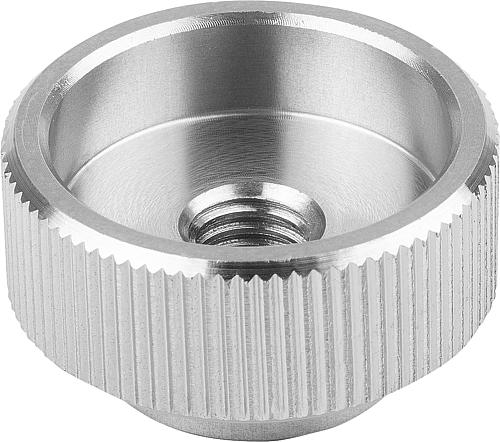 RÄNDELMUTTER D=M12 D1=40, H=24, FORM:A OHNE STIFTLOCH, EDELSTAHL BLANK