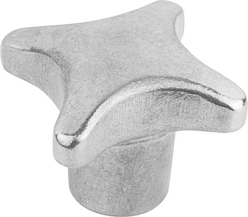 KREUZGRIFF DIN6335, D1=80, H=52, FORM:A, ALUMINIUM