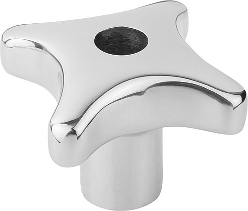 KREUZGRIFF DIN6335, D1=63, D=0,5H=42, FORM:B, EDELSTAHL POLIERT