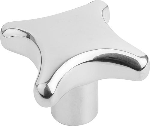 KREUZGRIFF DIN6335, D1=63, D=0,5H=42, FORM:C, EDELSTAHL POLIERT