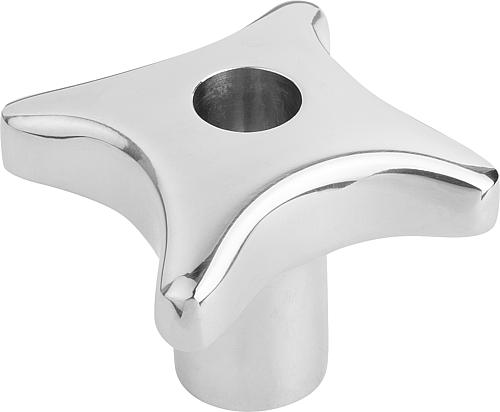 KREUZGRIFF DIN6335 D=1/2-13, D1=63H=42, FORM:D, EDELSTAHL POLIERT