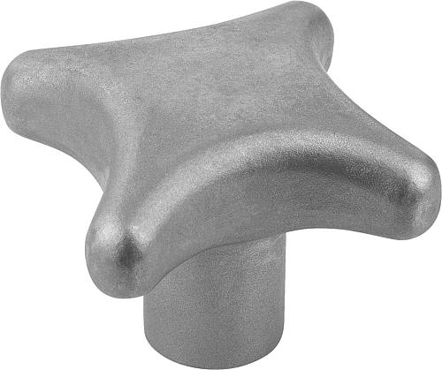 KREUZGRIFF DIN6335 D=M12, D1=63H=42, FORM:E, EDELSTAHL GESTRAHLT