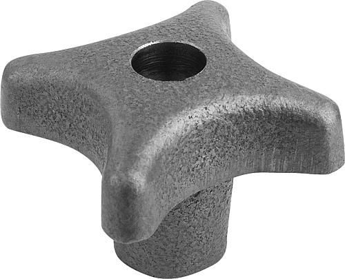 KREUZGRIFF DIN6335, FORM:D D=3/4-10, D1=100, H=63, GRAUGUSS GLEITGESCHLIFFEN