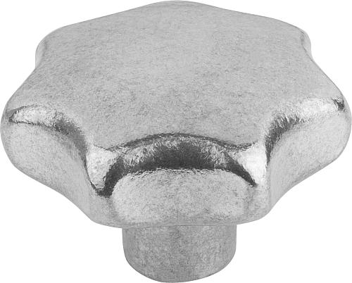STERNGRIFF ÄHNLICH DIN6336, D1=80, H=52, FORM:A ROHLING, ALUMINIUM GLEITGESCH...
