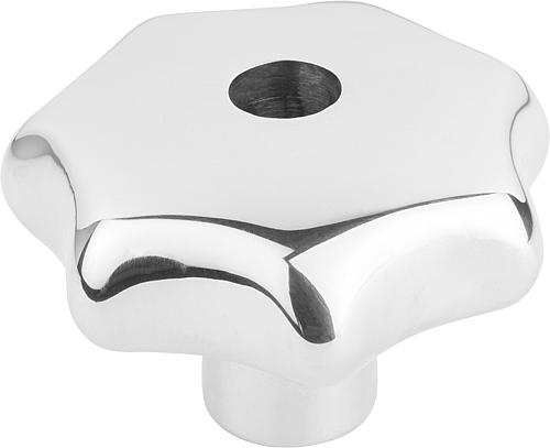 STERNGRIFF, FORM:B DIN6336, D1=63, H=42, D=0,5, EDELSTAHL POLIERT