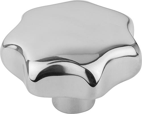 STERNGRIFF, FORM:C DIN6336, D1=63, H=42, D=0,5, EDELSTAHL POLIERT