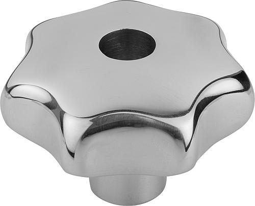 STERNGRIFF, FORM:D DIN6336 D=1/2-13, D1=63, H=42, EDELSTAHL POLIERT