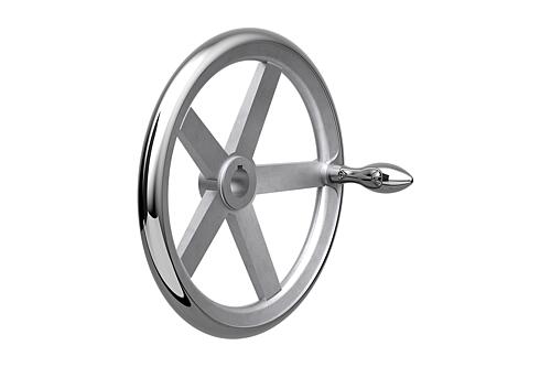 HANDRAD DIN950, D1=500 PASSBOHRUNG MIT NUT D2=40H7, B3=12, T=43,3, ALUMINIUM,...