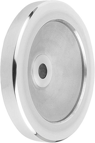 SCHEIBENHANDRAD D1=250 PASSBOHRUNG D2=0,875 ALUMINIUM, OHNE GRIFF