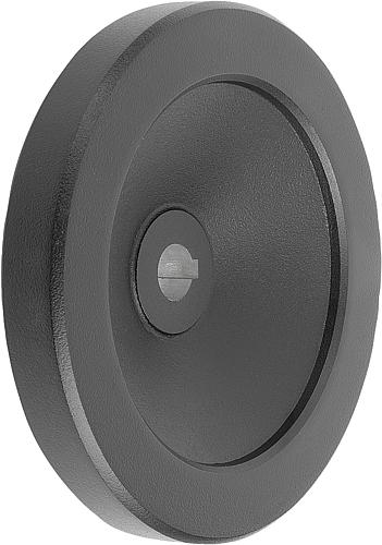 SCHEIBENHANDRAD D1=250 PASSBOHRUNG MIT NUT D2=24H7, B3=8, T=27,3 ALUMINIUM, S...
