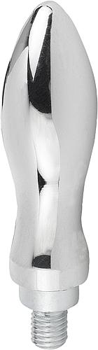 BALLENGRIFF DREHBAR, FORM:E ALUMINIUM, KOMP:STAHL, L1=117