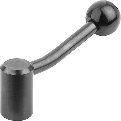 SPANNHEBEL GR.4, 20H7, A=123, FORM:20°, STAHL, KOMP:KUNSTSTOFF