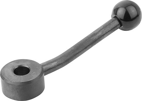 SPANNHEBEL FLACH GR.3, 24H7, A=128, FORM:15° STAHL, KOMP:DUROPLAST