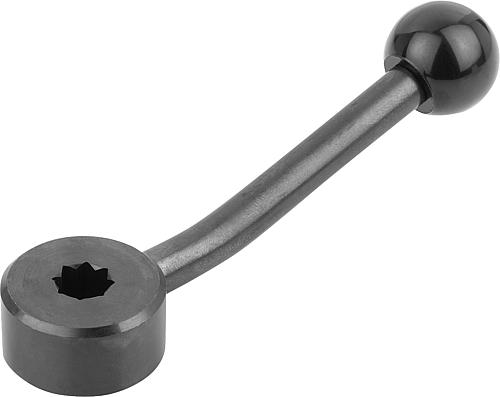 SPANNHEBEL FLACH GR.3, SW=19, A=128, FORM:15° STAHL, KOMP:DUROPLAST