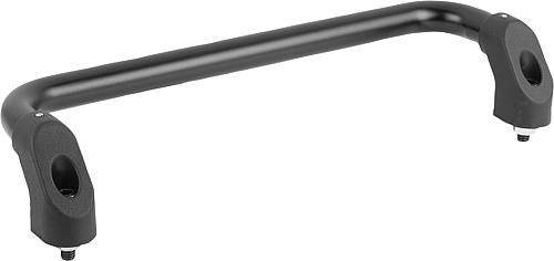 ROHRGRIFF ABGEWINKELT A=400, L=430, D=M08X30, H=55,5, ALUMINIUM SCHWARZ ELOXI...