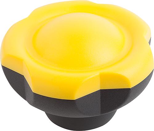 FÜNFSTERNGRIFF D1=63 D=5/8-11 H=44, FORM:K, THERMOPLAST SCHWARZGRAU RAL7021, ...