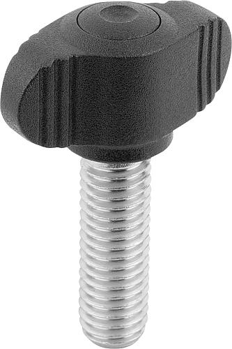 FLÜGELGRIFF MINIWING D=5/16-18X40 A=40, H=21, FORM:L MIT AUßENGEWINDE, THERMO...