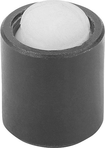 PENDELAUFLAGE MIT O-RING M05, D1=13, DK=10, FORM:K, VERGÜTUNGSSTAHL VERGÜTET ...