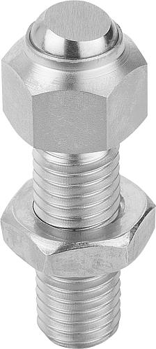 PENDELAUFLAGE, VERSTELLBAR, FORM:C KUGEL ABGEFLACHT UND PLAN, M20, B=50, L=77...