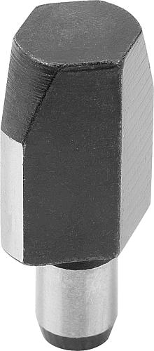 AUFNAHMEBOLZEN LANGE AUSFÜHRUNG DIN6321, FORM:C ABGEFLACHT, D1=25, H=25, D2=1...