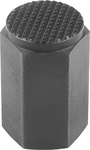 VORRICHTUNGSFUß, G=M16 H=50, FORM:D VERGÜTUNGSSTAHL, SW=24