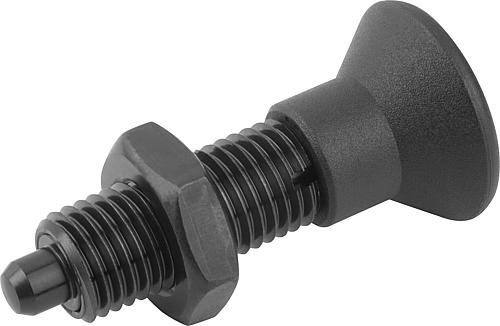 ARRETIERBOLZEN OHNE RASTNUT GR.9 1/4-28, FORM:H, STAHL GEHÄRTET, KOMP:THERMOP...