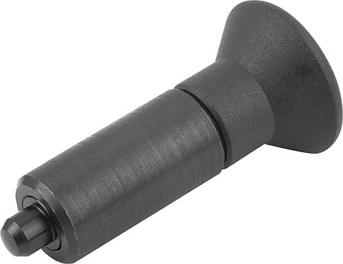 ARRETIERBOLZEN OHNE RASTNUT GR.4, FORM:L, STAHL GEHÄRTET, KOMP:THERMOPLAST SC...