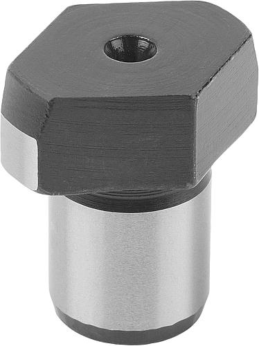 POSITIONSSTIFT FREIGEFRÄST D1=25 WERKZEUGSTAHL, BRÜNIERT, GESCHLIFFEN, D2=16