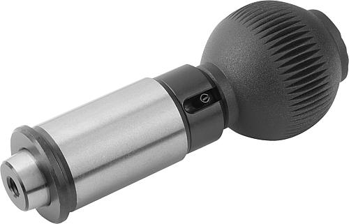 PRÄZISIONS-ARRETIERBOLZEN, FORM:B ARRETIERBAR MIT RASTNUT, D=25, STAHL GEHÄRT...