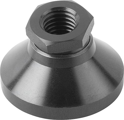 GELENKTELLER D1=3/4-10 D=60, H=45, FORM:G, VERGÜTUNGSSTAHL, ANTI-SLIP-PLATTE,...