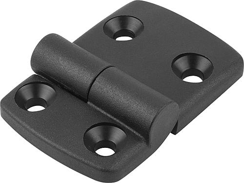 SCHARNIER AUSHÄNGBAR, LINKS 115X48, THERMOPLAST SCHWARZ, KOMP:EDELSTAHL, A1=3...