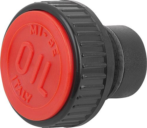 VERSCHLUSSSTOPFEN FORM:A OHNE ENTLÜFTUNG, D=30, D1=30, THERMOPLAST SCHWARZ