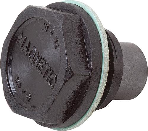 VERSCHLUSSSCHRAUBE OHNE ENTLÜFTUNG MIT MAGNET, D=42, G1, SW=35, THERMOPLAST S...