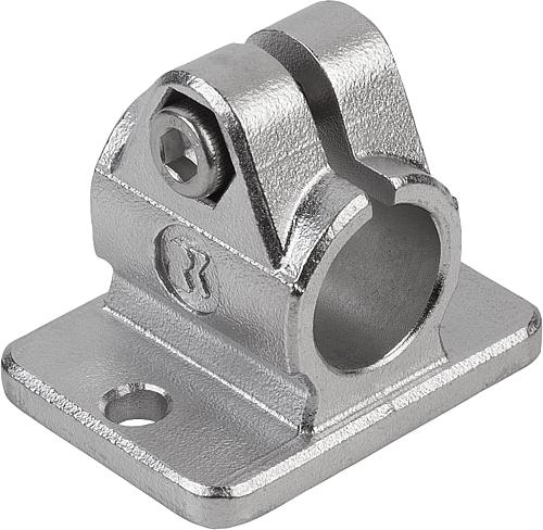 ROHRVERBINDER MIT FLANSCH M=50 G=37 L=40,5, FORM:A EDELSTAHL, FÜR RUNDROHRE, ...