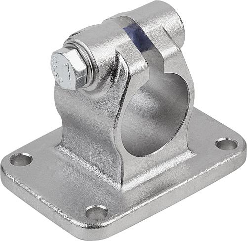 ROHRVERBINDER MIT FLANSCH M=80 G=80 L=80, FORM:B EDELSTAHL, FÜR RUNDROHRE, A=...