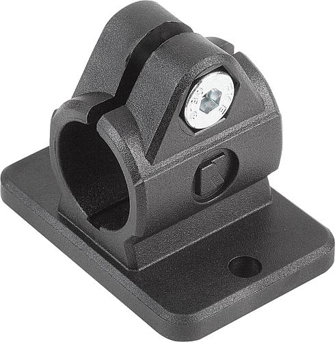 ROHRVERBINDER MIT FLANSCH M=80 G=50 L=62,5 THERMOPLAST, FÜR RUNDROHRE, KOMP:S...
