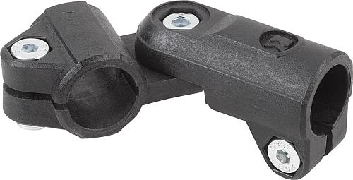 ROHRVERBINDER, GELENK FÜR RUNDROHRE, THERMOPLAST, KOMP:STAHL, A=30