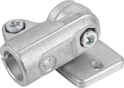 ROHRVERBINDER MIT GELENKFUß G=100 ALUMINIUM, FÜR RUNDROHRE, A=40,2