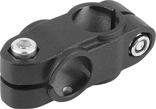 ROHRVERBINDER KREUZSTÜCK FÜR LINEAREINHEIT, A=50, TYP=50, ALUMINIUM SCHWARZ P...