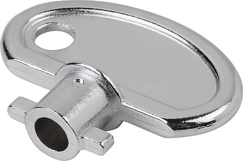 STECKSCHLÜSSEL, ZINK VERCHROMT FÜR K0524
