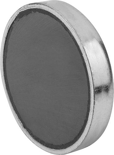 MAGNET FLACHGREIFER D=80 ±0,25, H=18, HARTFERRIT, RUND, KOMP:STAHL