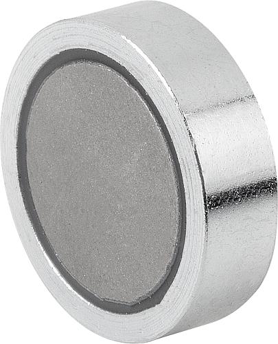 MAGNET FLACHGREIFER, D=32 ±0,20, FORM:A, SMCO, RUND, KOMP:STAHL