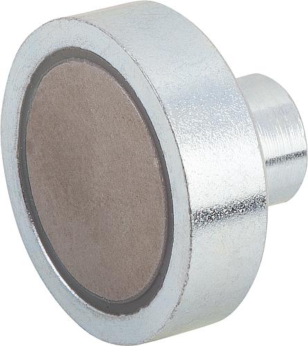 MAGNET FLACHGREIFER M05, D=32 ±0,20, H1=15,5, FORM:B, SMCO, RUND, KOMP:STAHL