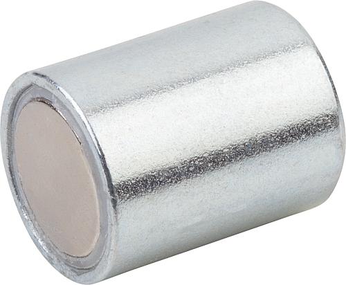 MAGNET STABGREIFER, RUND, D=50 D1=M12, NDFEB, KOMP:STAHL